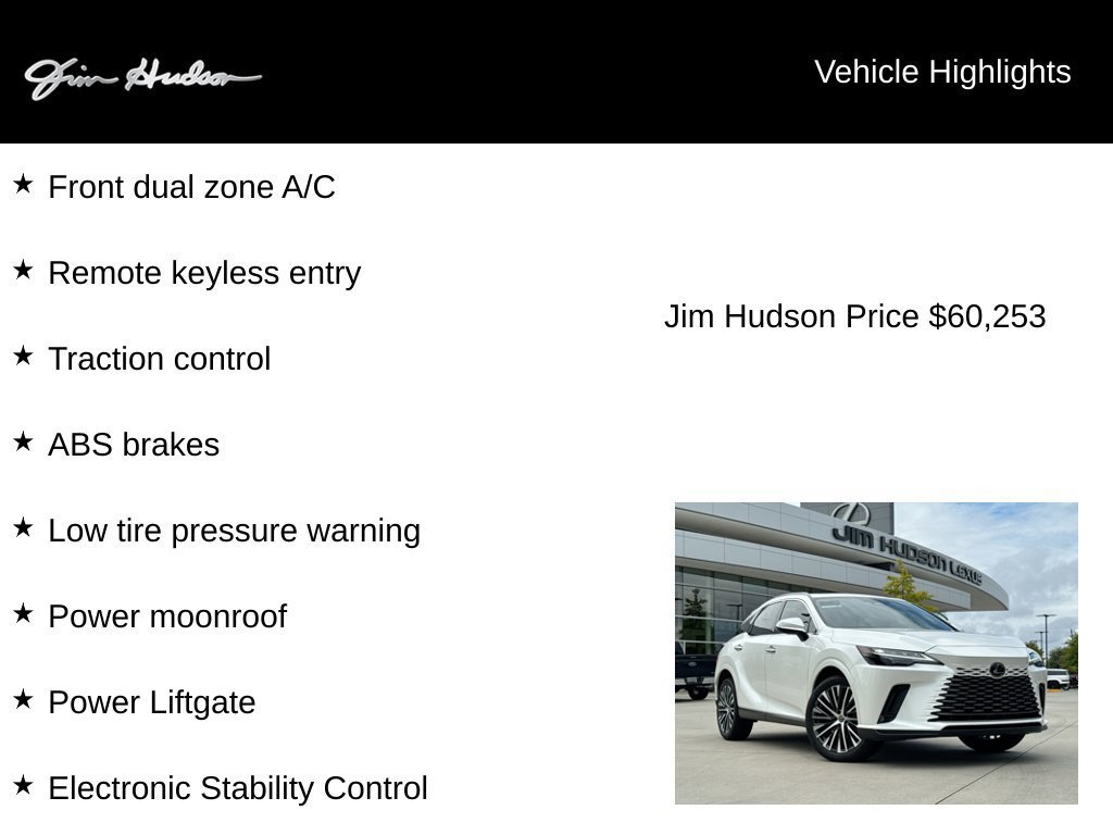 Used 2025 Lexus RX 350 Premium Plus w/ Accessory Package (Z1) FWD image 5