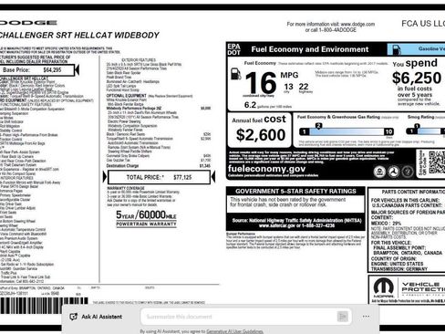 Used 2018 Dodge Challenger SRT Hellcat image 2