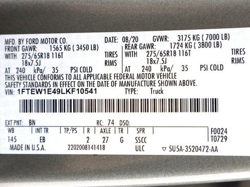 Used 2020 Ford F150 Lariat w/ Trailer Tow Package image 52