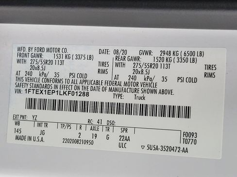 Used 2020 Ford F150 XL w/ Equipment Group 101A Mid AWD/4WD image 28