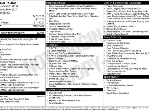 Used 2022 Lexus RX 350 AWD w/ 3500 lbs Tow Prep Package image 35