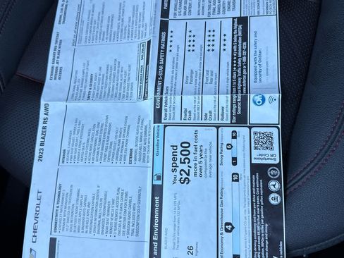 Certified 2023 Chevrolet Blazer RS w/ Driver Confidence II Package image 30