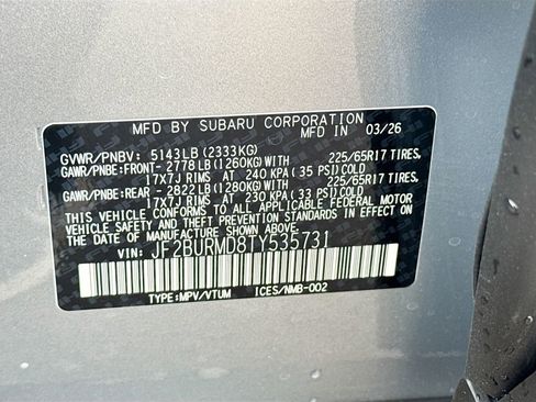 New 2026 Subaru Outback Wilderness AWD/4WD image 30