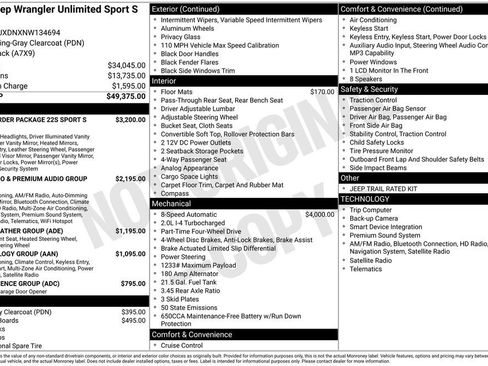 Used 2022 Jeep Wrangler Unlimited Sport image 15