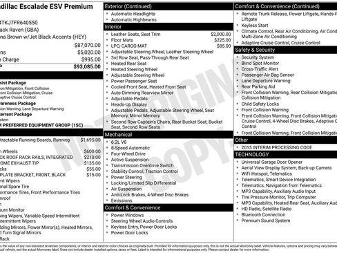 Used 2015 Cadillac Escalade ESV Premium AWD/4WD image 1
