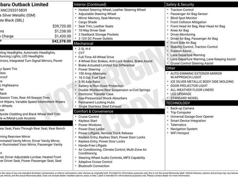 Certified 2025 Subaru Outback Limited AWD/4WD image 3