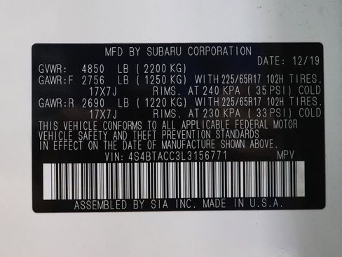 Used 2020 Subaru Outback Premium image 34