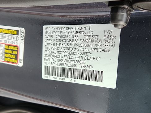 Certified 2025 Honda Odyssey EX-L image 27