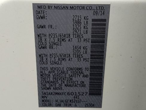Used 2015 Nissan Pathfinder SL w/ Cargo Package FWD image 33