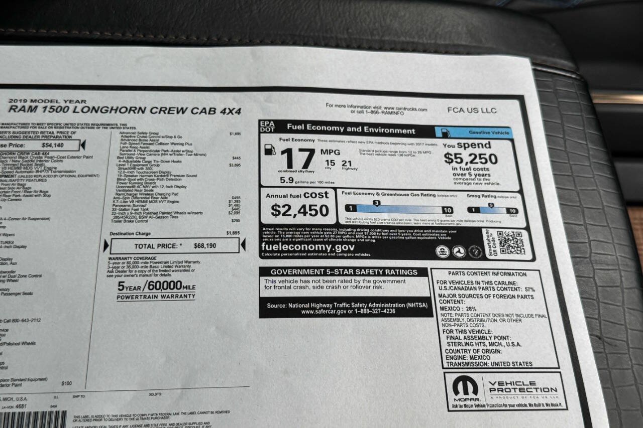 Used 2019 RAM 1500 Limited AWD/4WD image 36