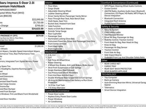 Used 2016 Subaru Impreza 2.0i Sport Premium w/ Popular Package #1 image 3