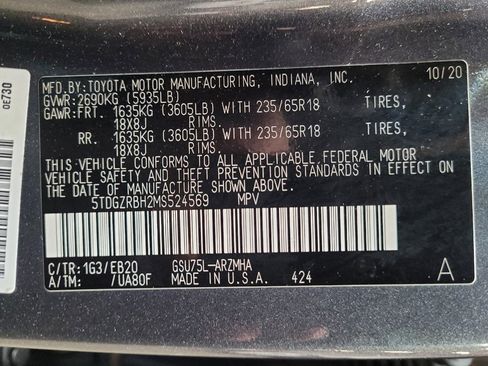 Used 2021 Toyota Highlander XLE AWD/4WD image 33