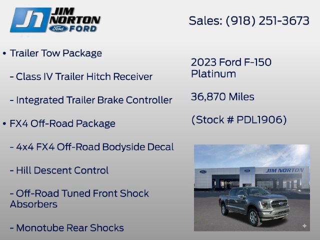 Used 2023 Ford F150 Platinum w/ Equipment Group 701A High AWD/4WD image 11