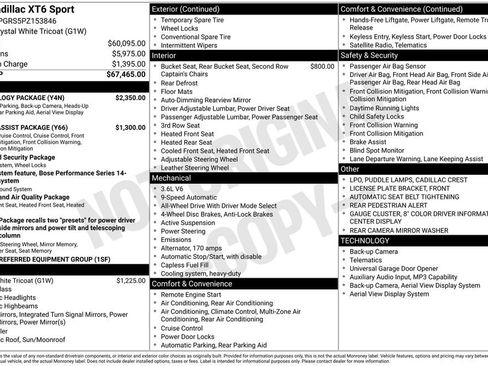 Used 2023 Cadillac XT6 Sport w/ Technology Package AWD/4WD image 45