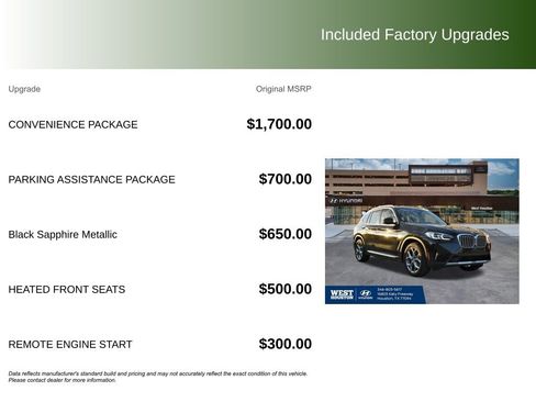 Used 2024 BMW X3 sDrive30i w/ Convenience Package image 9