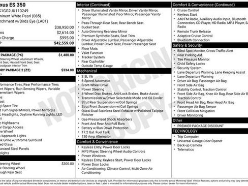 Used 2018 Lexus ES 350 w/ Premier Package image 15