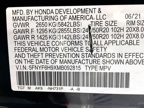 Used 2021 Honda Pilot Touring image 35