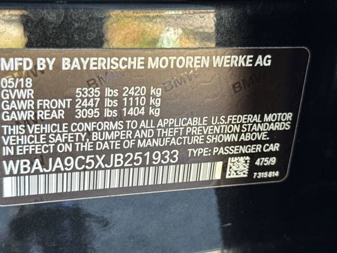 Used 2018 BMW 530e w/ Premium Package 2 image 18