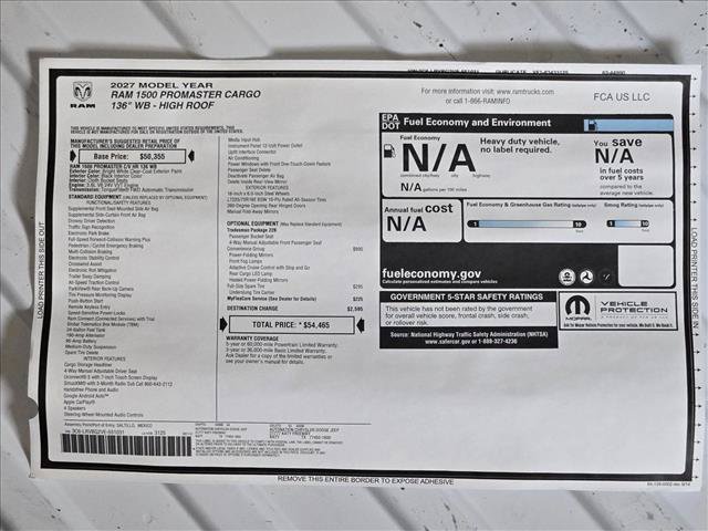 New 2027 RAM ProMaster 1500 w/ Convenience Group FWD image 17