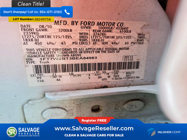 Used 2011 Ford F250 Lariat AWD/4WD image 16