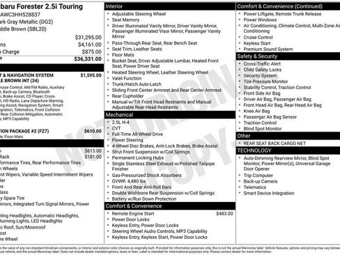 Used 2017 Subaru Forester 2.5i Touring image 15