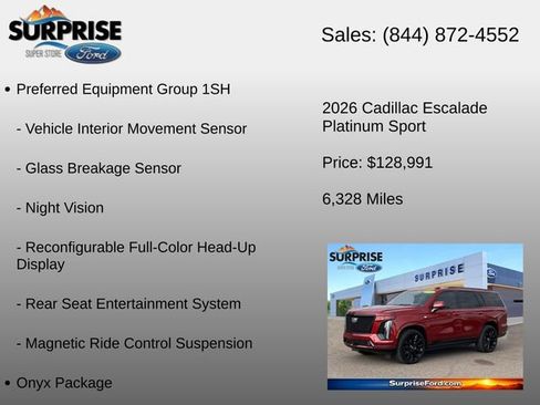 Used 2026 Cadillac Escalade Platinum Sport w/ LPO, ONYX Package AWD/4WD image 24