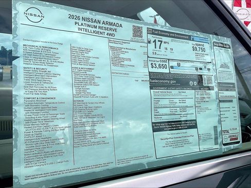 New 2026 Nissan Armada Platinum Reserve image 15