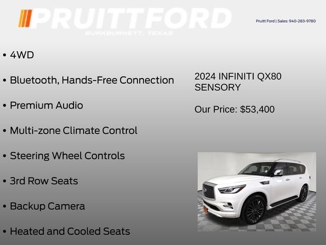 Used 2024 INFINITI QX80 Sensory w/ Cargo Package AWD/4WD image 7