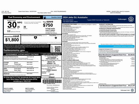 Used 2024 Volkswagen Jetta GLI Autobahn image 2