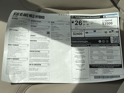 New 2026 Volvo XC60 B5 Plus w/ Protection Package Premier AWD/4WD image 31