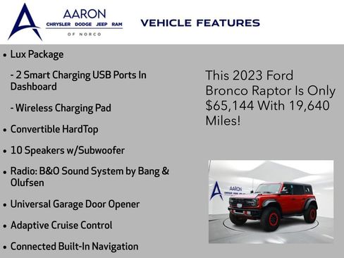 Used 2023 Ford Bronco Raptor AWD/4WD image 9