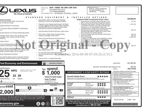 Used 2016 Lexus NX 200t FWD image 3