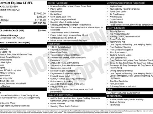 Used 2020 Chevrolet Equinox LT w/ LPO, Floor Liner Package FWD image 10