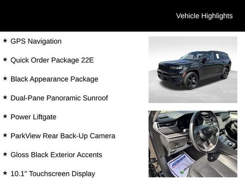 Certified 2022 Jeep Grand Cherokee L Limited w/ Black Appearance Package AWD/4WD image 8
