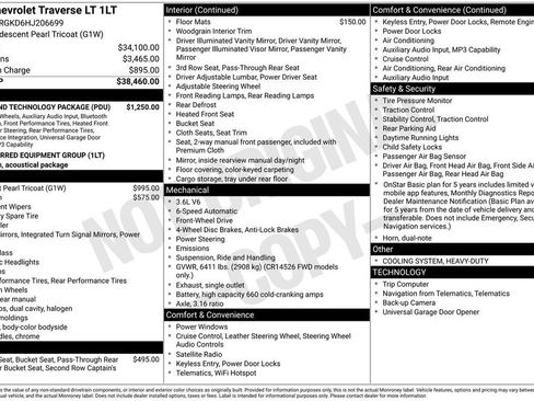 Used 2017 Chevrolet Traverse LT w/ Style and Technology Package FWD image 6