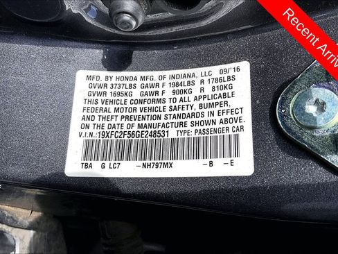 Used 2016 Honda Civic LX image 9