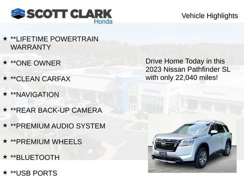 Used 2023 Nissan Pathfinder SL w/ Black Appearance Package AWD/4WD image 12