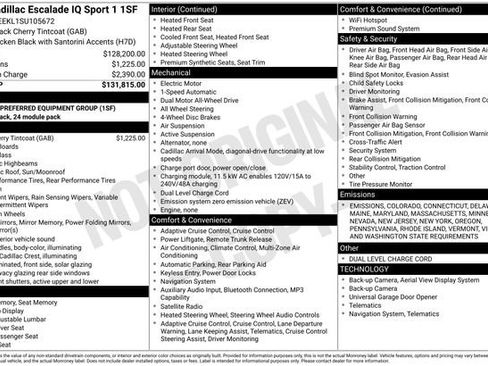 New 2025 Cadillac Escalade IQ Sport 1 image 19