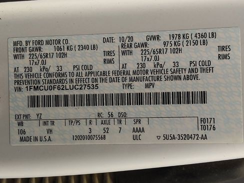Used 2020 Ford Escape S FWD image 33