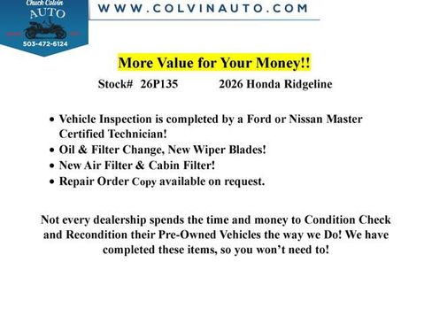 Used 2026 Honda Ridgeline Black Edition image 8