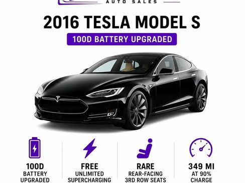Used 2016 Tesla Model S 90D AWD/4WD image 1