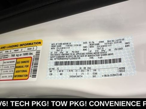 New 2026 Ford Ranger XLT w/ Technology Package AWD/4WD image 32
