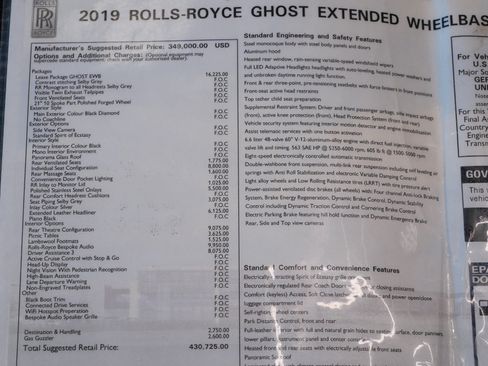 Used 2019 Rolls-Royce Ghost Extended Wheelbase RWD image 24