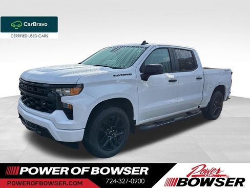 Certified 2024 Chevrolet Silverado 1500 Custom w/ Turbomax Blackout Package AWD/4WD image 1