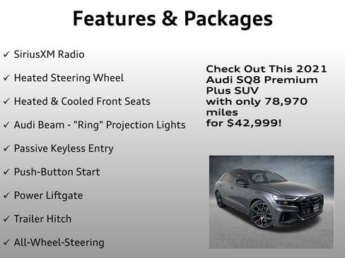 Used 2021 Audi SQ8 Premium Plus w/ SQ8 Black Optic Package AWD/4WD image 12