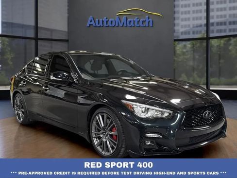 Used 2024 INFINITI Q50 Red Sport 400 w/ Black Opal Edition image 1