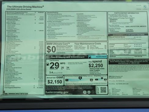 Used 2026 BMW 330i xDrive Sedan w/ M Sport Package image 2