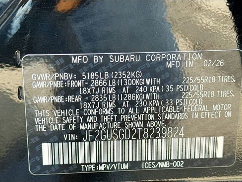 New 2026 Subaru Crosstrek 2.5i Sport AWD/4WD image 41