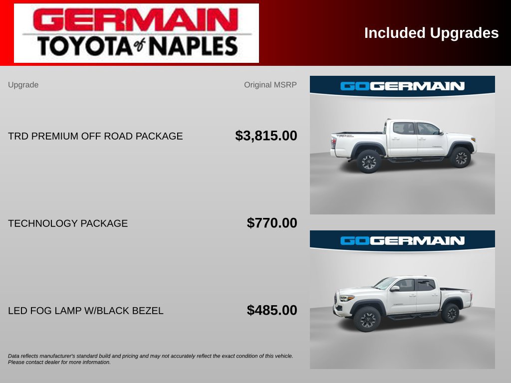 Certified 2022 Toyota Tacoma TRD Off-Road w/ TRD Premium Off Road Package RWD image 5