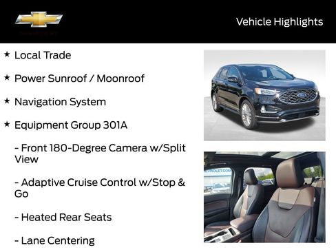 Used 2022 Ford Edge Titanium w/ Equipment Group 301A AWD/4WD image 19